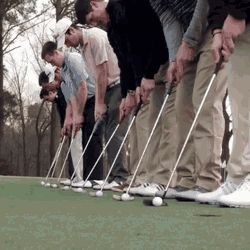 9 Putts Into One Hole