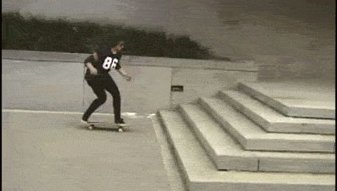 Impressive skateboarding trick