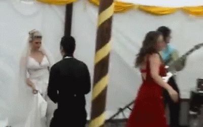 Drunk girl ruins wedding reception