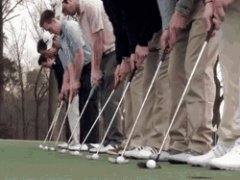 9 Putts Into One Hole