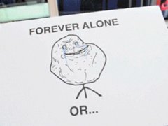 Forever alone hand made card