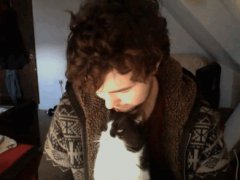 The cat kisses back