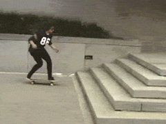Impressive skateboarding trick