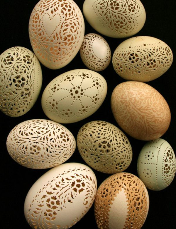 Unbelievable Hand-carved Victorian Lace Eggs