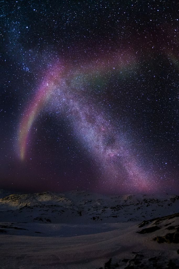 Aurora and the Milky Way