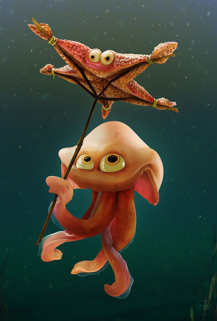 Starfish umbrella, RIGGING DEMO link