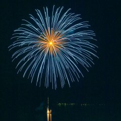 fireworks at lake toya