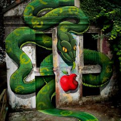 Snake street art