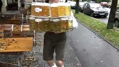 German Beer Server Drops Huge Tray Of Beers
