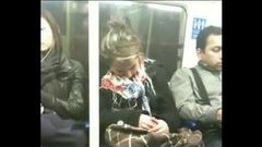Sleeping an the subway