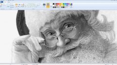 Ultra Realistic Santa Claus Drawing Made In Microsoft Paint