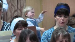 Little Girl Conducts Church Choir