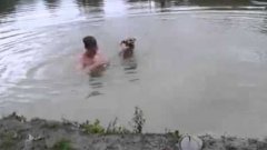 Hero dog rescues man