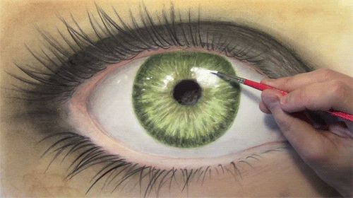 Realistic eye painting