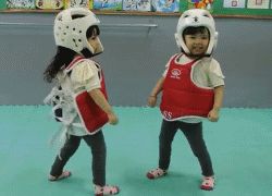 World’s cutest taekwondo fight