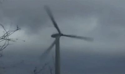 Windmill destructed in storm