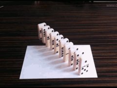 Great optical illusion with domino