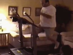 Fat man on a treadmill