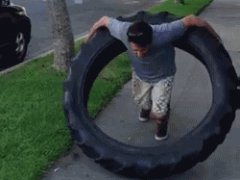 100 pound tire hula hoops