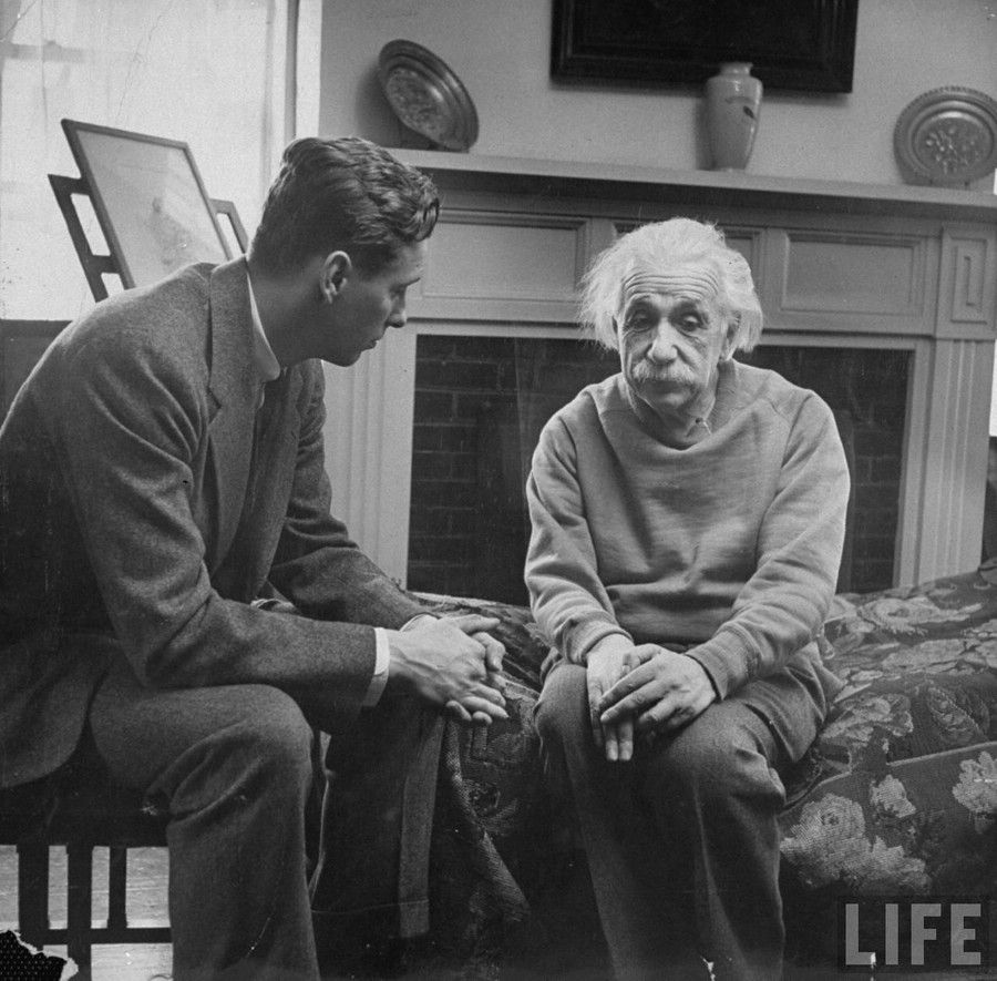 Such a beautiful photo.  Einstein and his...