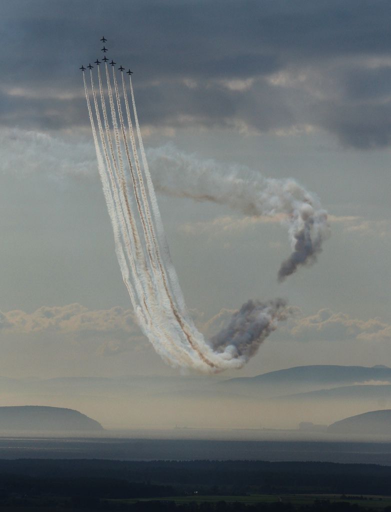 Red Arrows over the Moray Firth