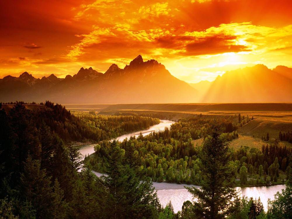 The Snake River At Sunset