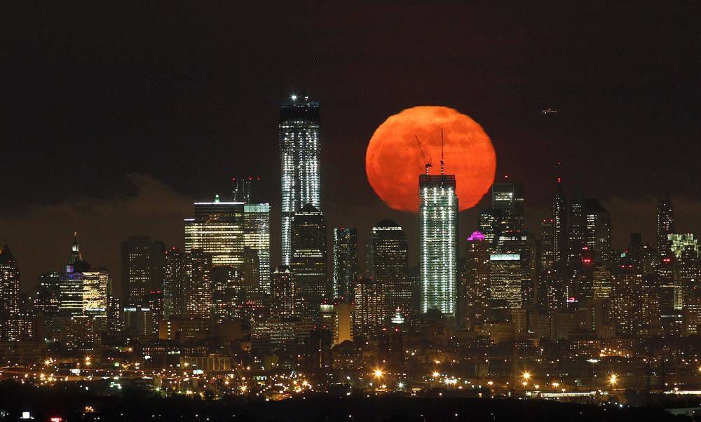 A Sublime Super Moon Over New York City