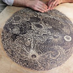 Carving the Moon - work in progress