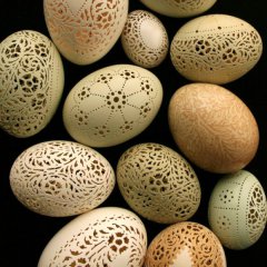 Unbelievable Hand-carved Victorian Lace Eggs