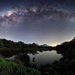 Milky way over Reunion island