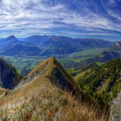 Majestic view over the Rhine valley, Switzerland