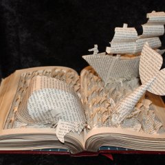 Moby Dick Book Sculpture
