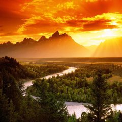 The Snake River At Sunset