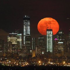 A Sublime Super Moon Over New York City