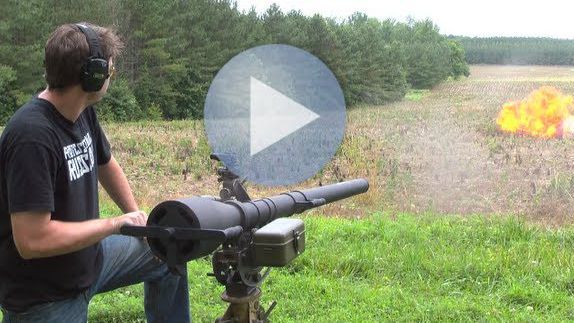 Russian Guy Shoots Rocket Launcher At Barrel Of Gas | dovga.com