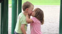 Baby Boy Gets His First Kiss