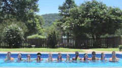 Water Fountain Show In The Pool