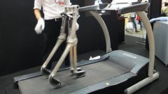 Powerless Robot Walks On Treadmill