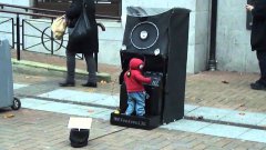 Miniature Dancing DJ Puppet Street Performance