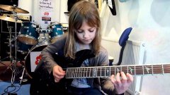 Eight Year Old Plays Stratosphere On Guitar