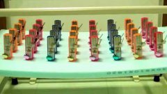 32 metronomes slowly become synchronized