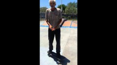 Old Man Performs Skateboard Tricks