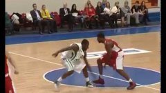 Russian basketball player accidentally passes to the coach