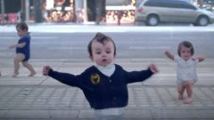 Dancing baby reflections Evian commercial