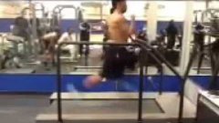 Robert Gill runs 25 MPH on treadmill