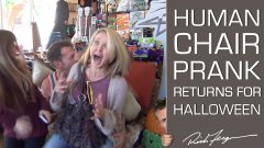 Human chair halloween prank