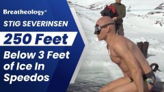 Swimming 250 Feet Below Frozen Lake On One Breath World Record