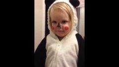 Toddler In Panda Bear Costume