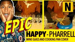 Happy by Pharrell Covered on Wine Glasses