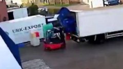 Forklift operator epic fail
